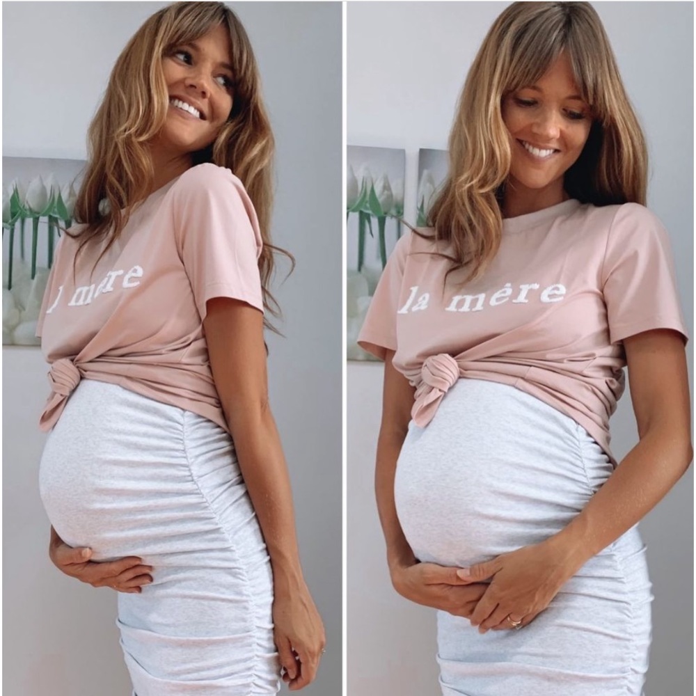 NWT Bae The Label Bead Tee “La Mère (The Mother)” Dusty Pink